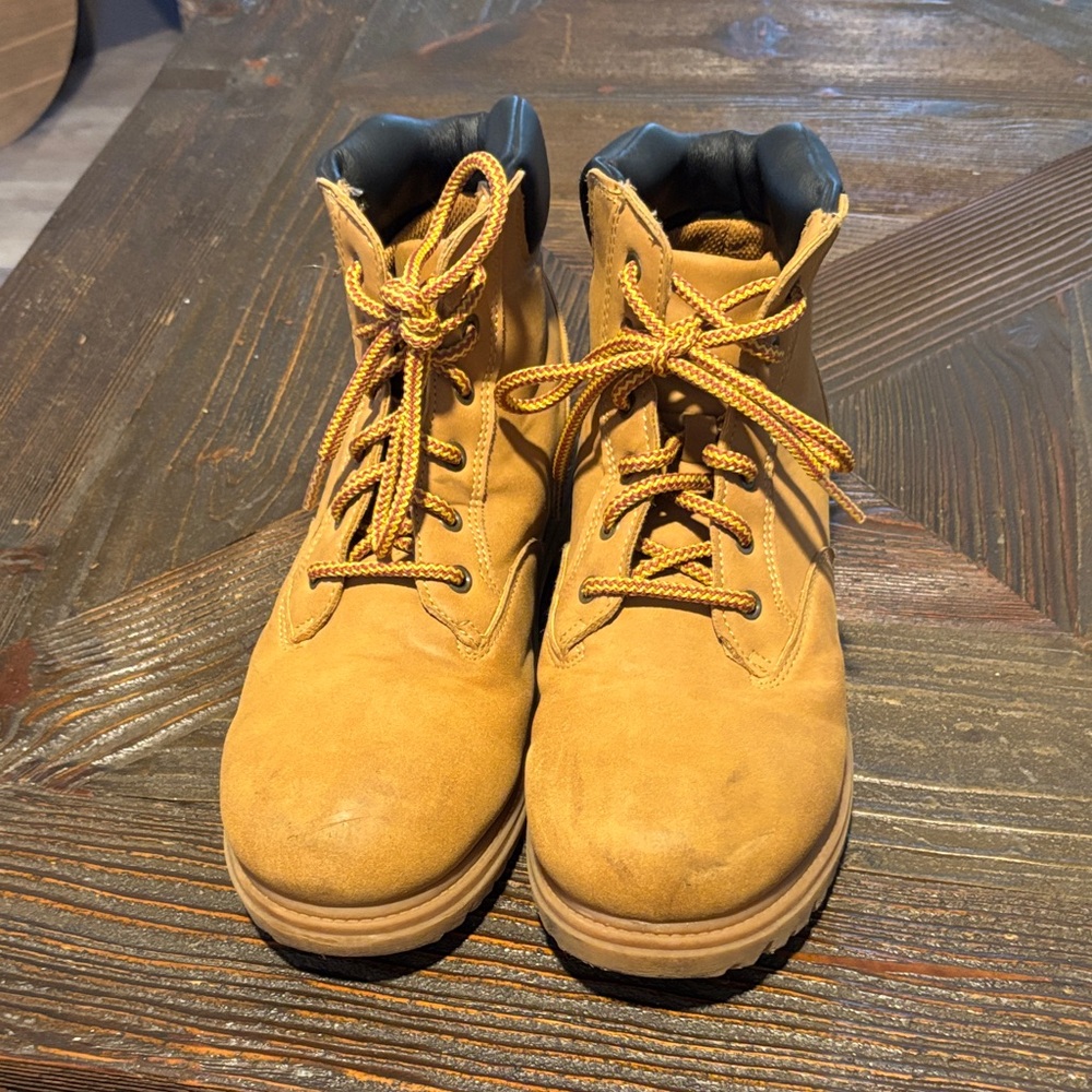 Wonder Nation Kids Tan Lace-Up Boots
